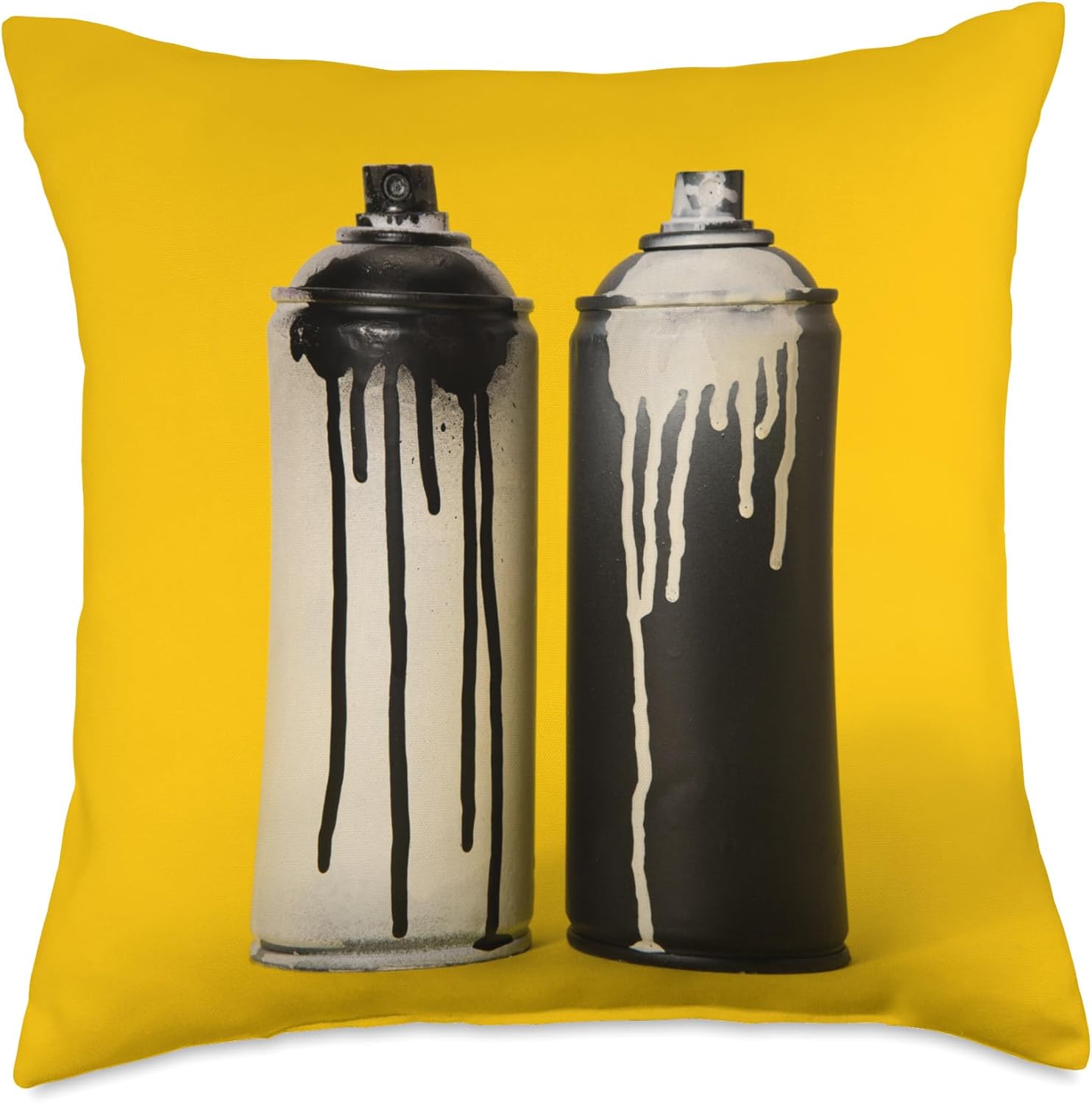 Spray Cans Paint Cans for Urban Graffiti Art Throw Pillow