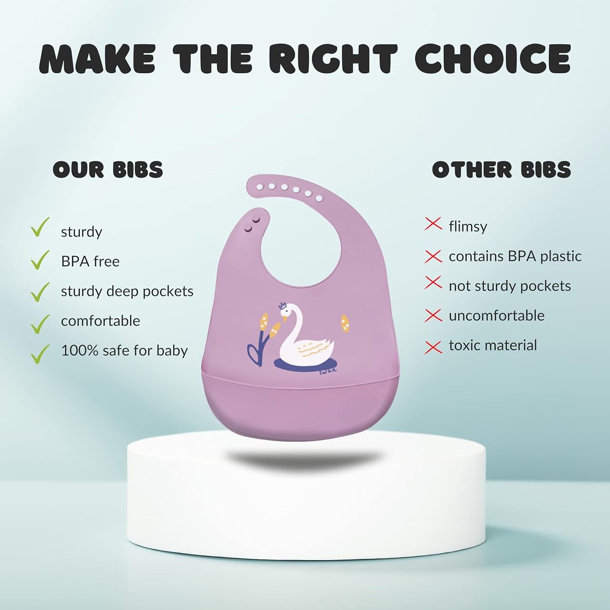 Insider Scoop Silicone Bib for Babies view 4