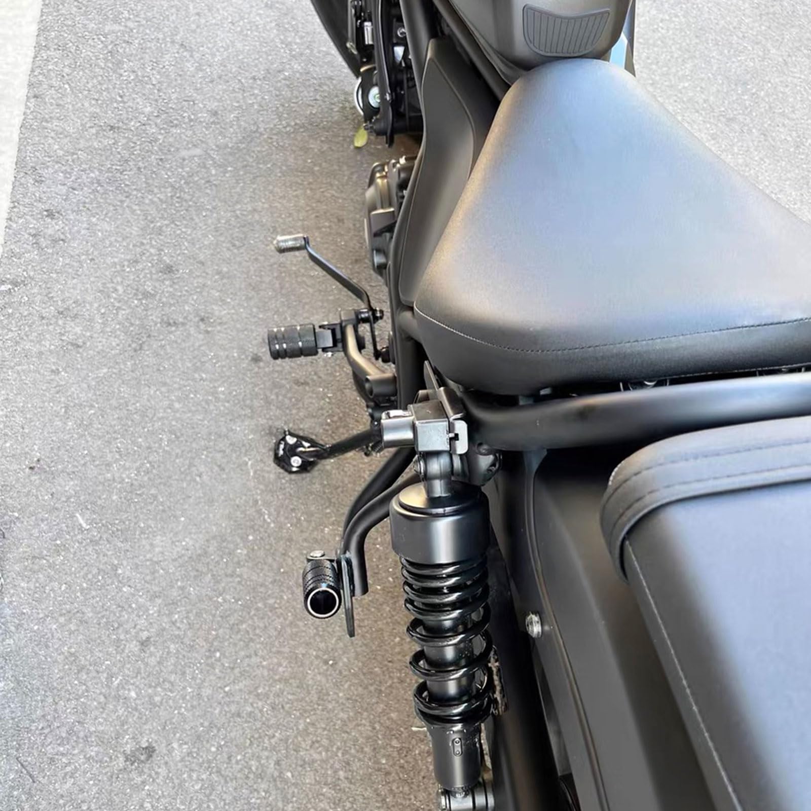 WOOGA Motorcycle Footpegs For Honda Rebel 250/300/500 – Aluminum Floorboards, Silver Or Black – Fits 2017-2025 Models