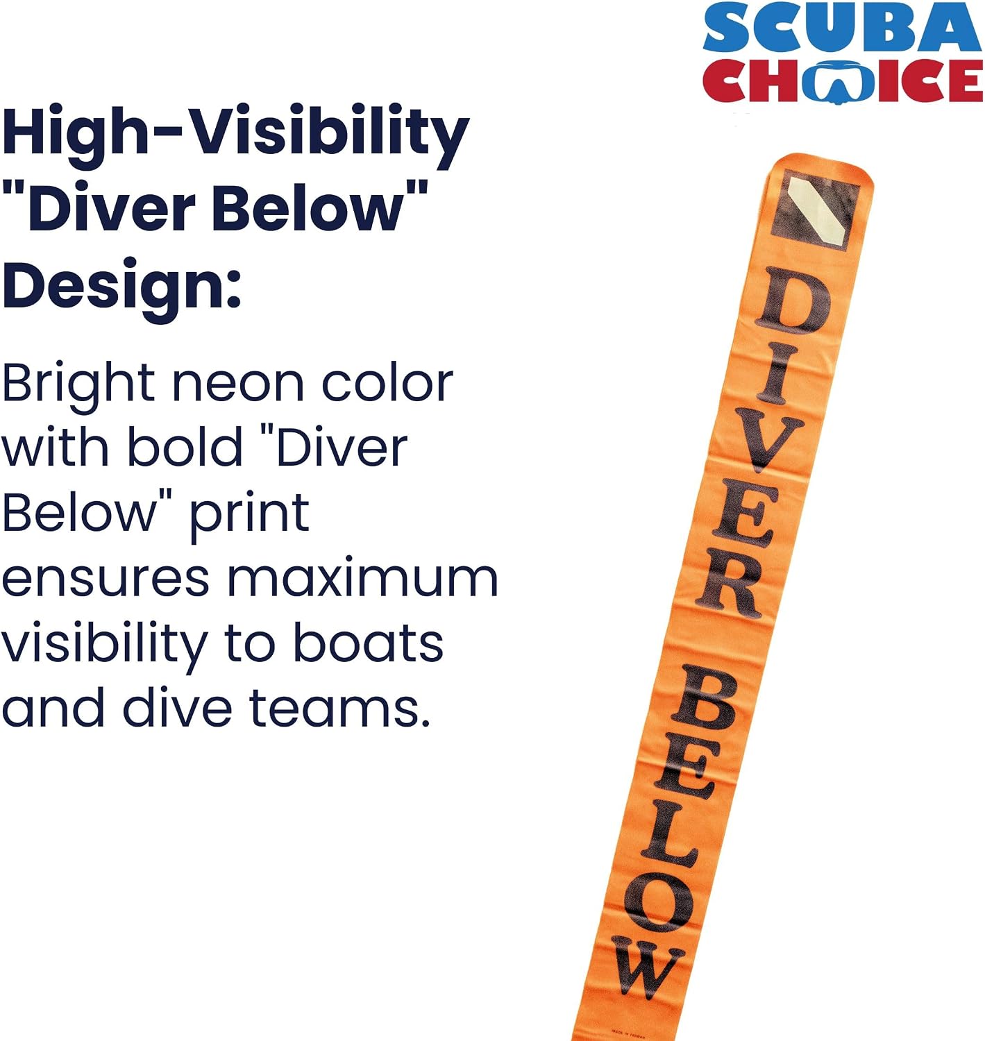 Scuba Choice 6' Surface Marker with Pouch and Whistle