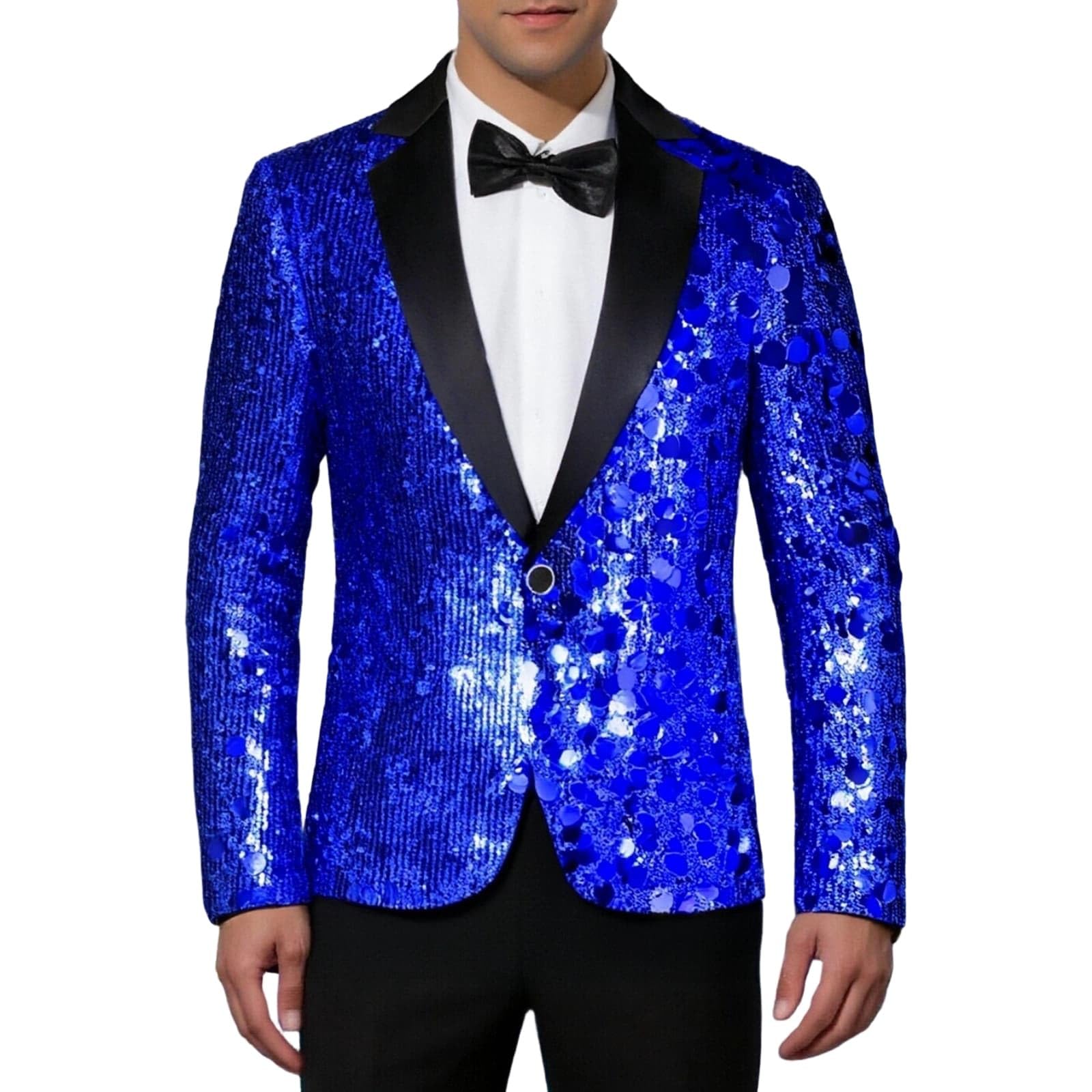 Giacca con paillettes da uomo, giacca smoking brillante da sera, spettacolo audace, con strass, alla moda, urbana, da festa, da club, costume da performance scena, alla moda, chic carnevale