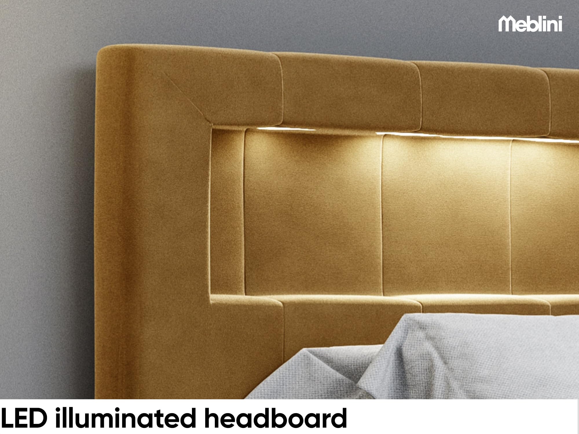 MEBLINI Boxspringbett Elektrisch Verstellbar mit LED - Gepolstert Doppelbett mit Matratzen und Toppers - Polsterbett - Bett mit Kopfteil - ASPERO - 180x200 - H3/Dunkelgrau Samt