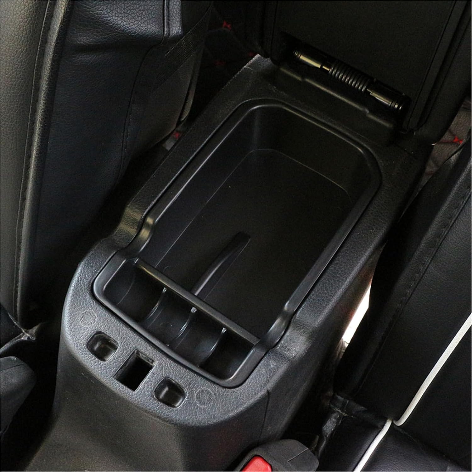 for Jeep Compass 2017 2018 2019 2020 Car Interior Armrest Storage Box Holder Container Glove Organizer Accessory ABS Black image 3