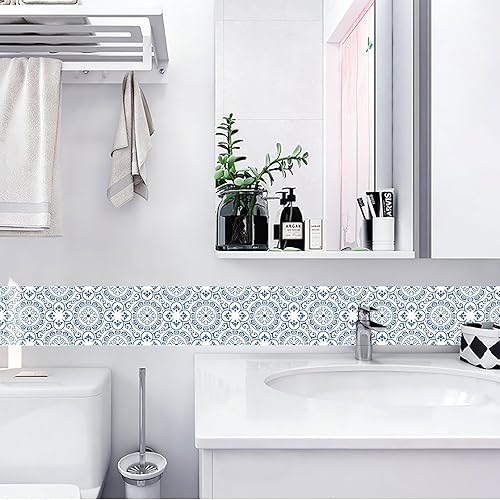 Miniatura 8 de SVNOOC Adhesivos para azulejos autoadhesivos de 6 x 6 pulgadas, adhesivos decorativos de pared para cocina, baño, azulejos, impermeables, extraíbles