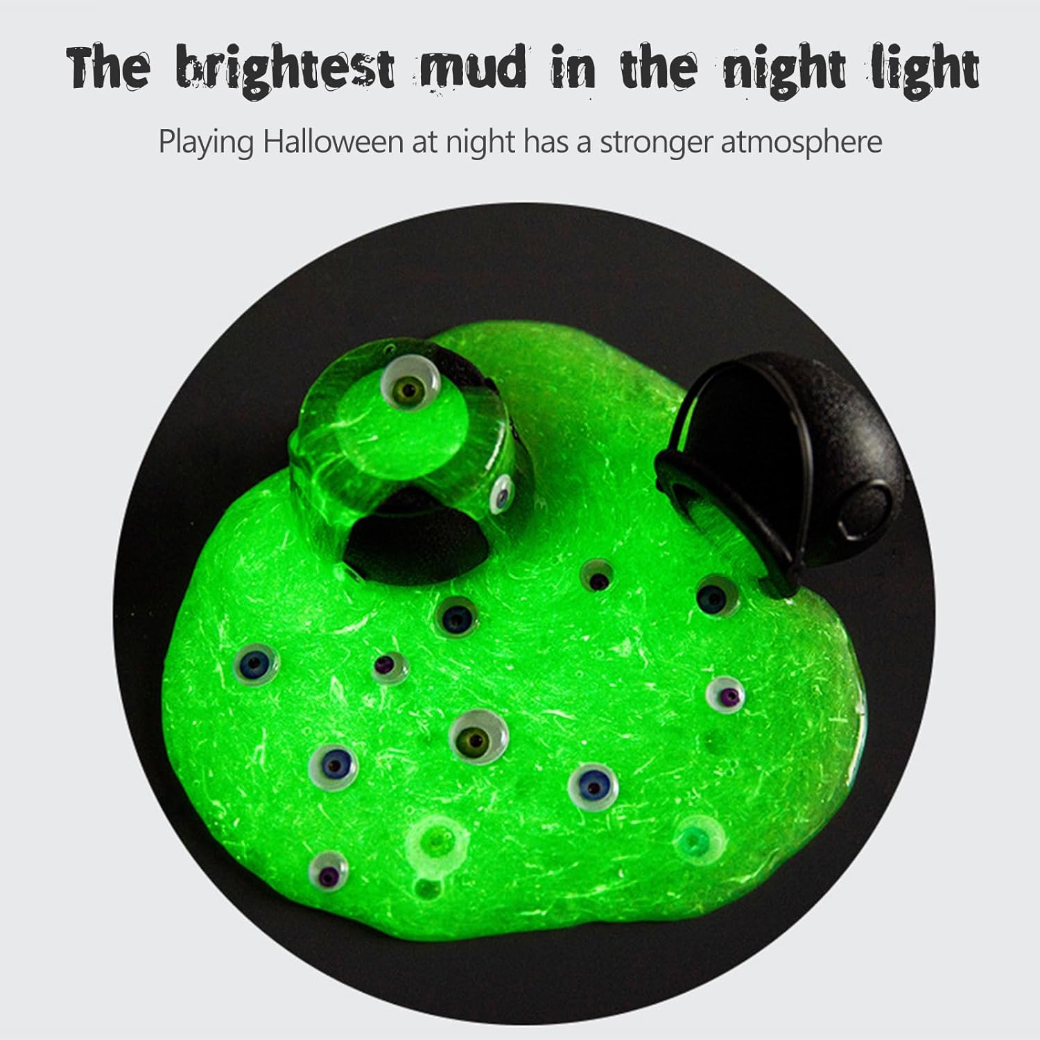 12 Pcs Christmas Slime Kit Squishy Sensory, 2025 New Witch Canned Glow in The Dark Sticky Slime, Christmas Party Gifts Slime for Adults