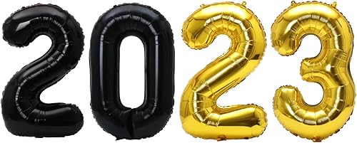 Miniatura 3 de Globos de aluminio Mylar 2023 para decoración de fiesta de graduación, aniversario, Año Nuevo (arco iris, 40 pulgadas)