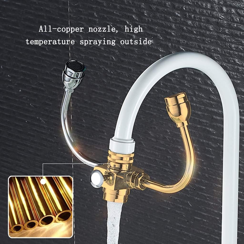 Adjustable Hose Eye Washer, Emergency Eyewash Station Handheld Eye Flush Copper Security Shower for Lab and Industrial Use, Style 1