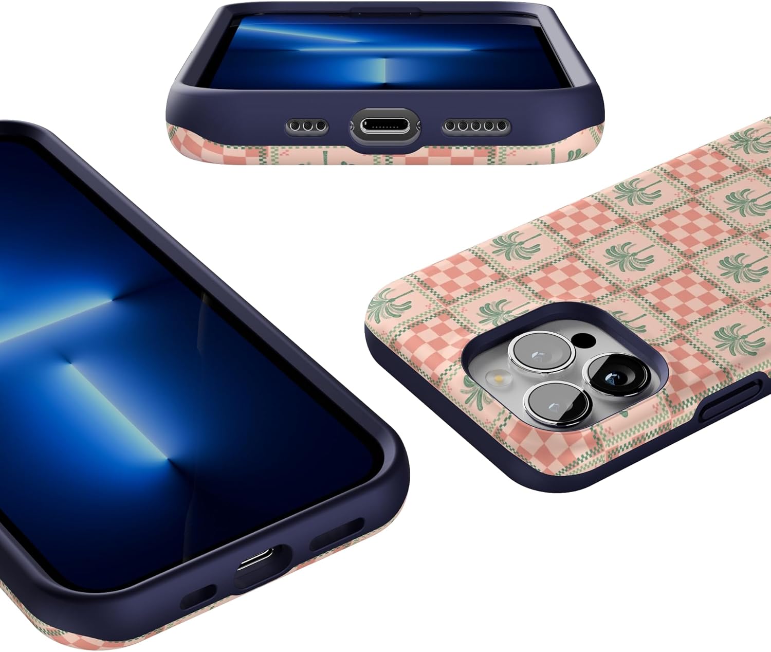 Casely iPhone 13 Pro Case | The Social Club | Palm Beach | Bold Protective Design | Compatible with MagSafe