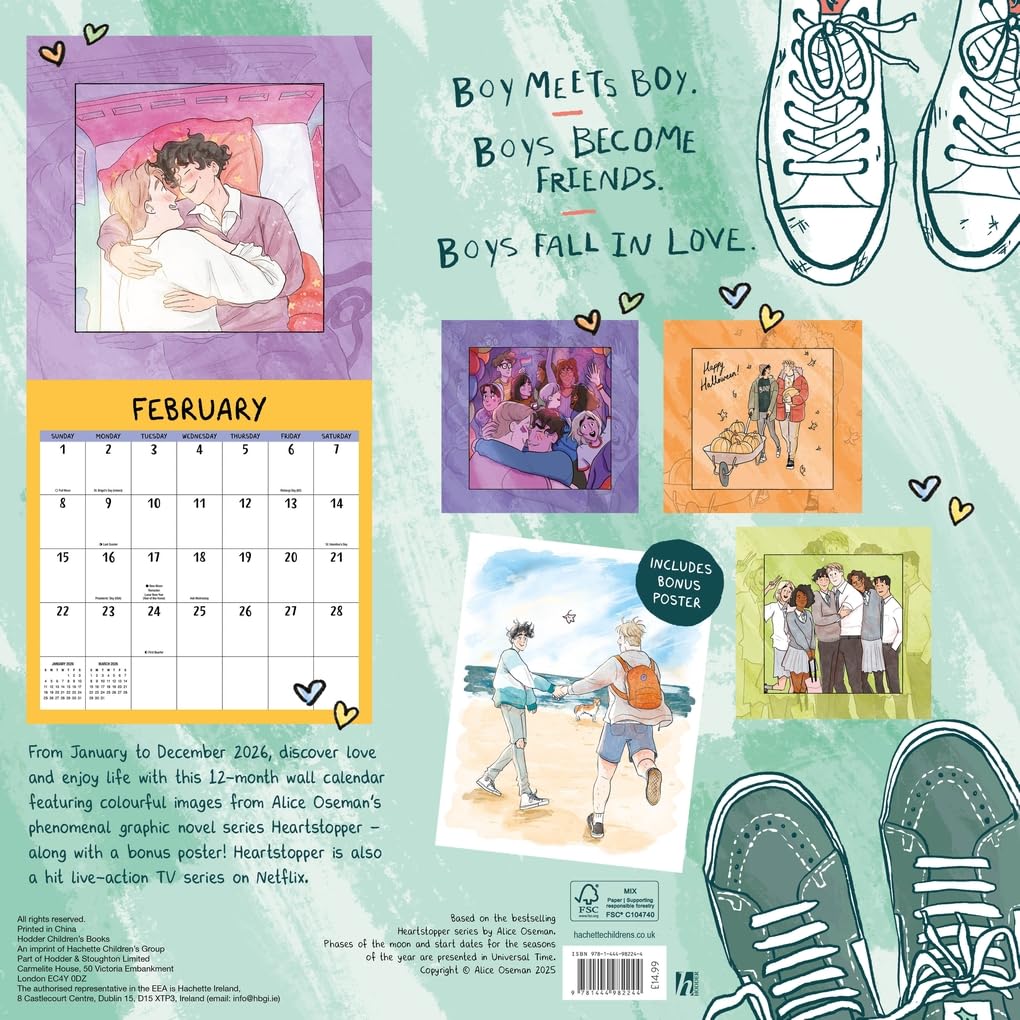 The Heartstopper 2026 Calendar : With art by Alice Oseman, and bonus poster!