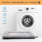 VERZEY Medium/Large Dog Bed Mat Crate Pad, 36" Metal Crates Fit, Ultra-Soft, Machine Washable & Anti-Slip Kennel Mat, Cozy Sleeping Mat for Medium/Large Dogs, Gray, 36L x 23W x 1H Inches