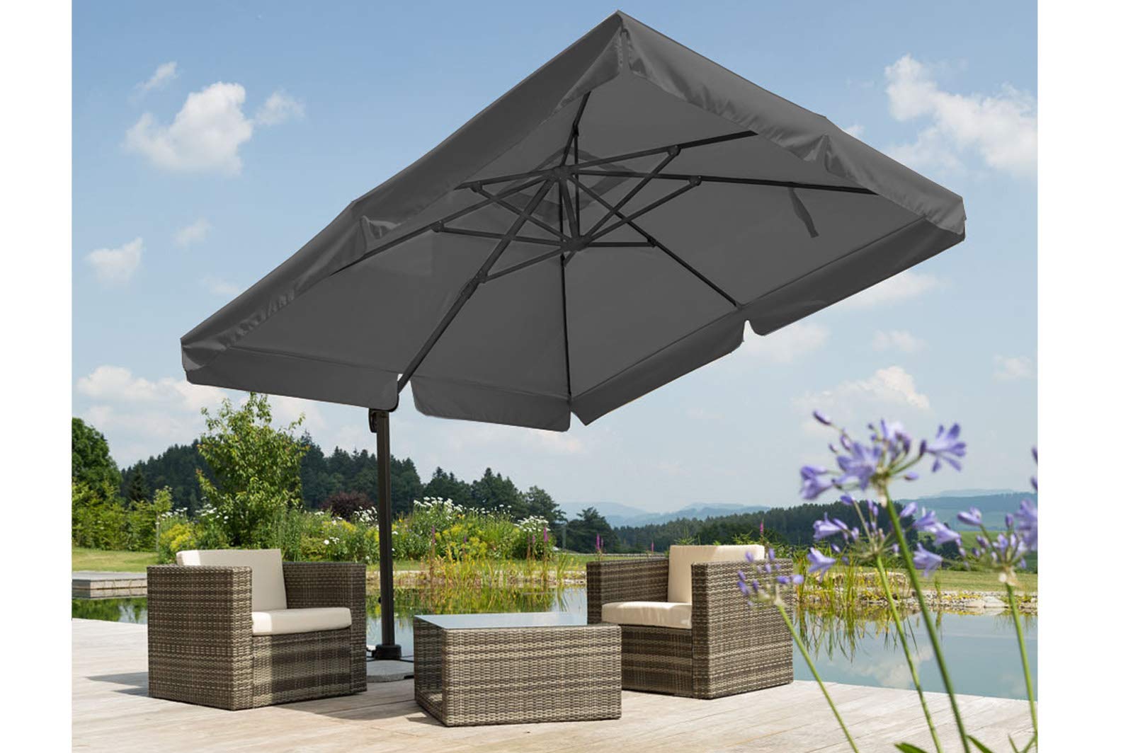 Schneider Ombrellone Rhodos 300 x 300 cm