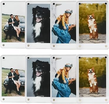Magnetic Polaroid Frame, Magnetic Instax Mini Photo Frames 2x3, Acrylic Fridge Magnet Frame[8 Pack 16Pcs]