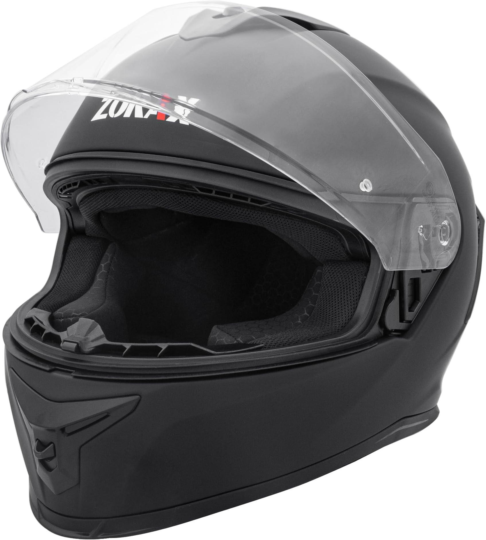 Zorax ZOR-813 Matt Black XXXL (65-66cm) Full Face Motorbike Motorcycle Helmet ECE 22.06 Approved