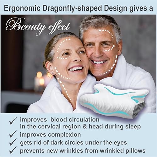 Miniatura 9 de Las mejores almohadas ortopédicas para dormir, almohada firme de espuma viscoelástica no alta para una posición correcta de soporte de cuello