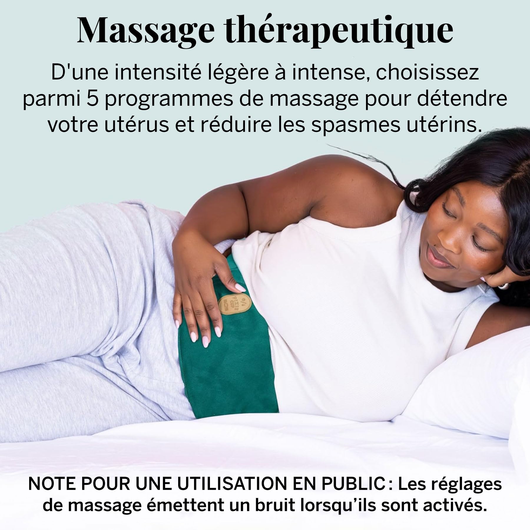 Pixie – Coussin Chauffant Menstruel pour Crampes – Plus Fin et Portable – Invisible sous Vêtements – Meilleure Ceinture Chauffante Portable – Soulagement des Douleurs Menstruelles pendant des Heures