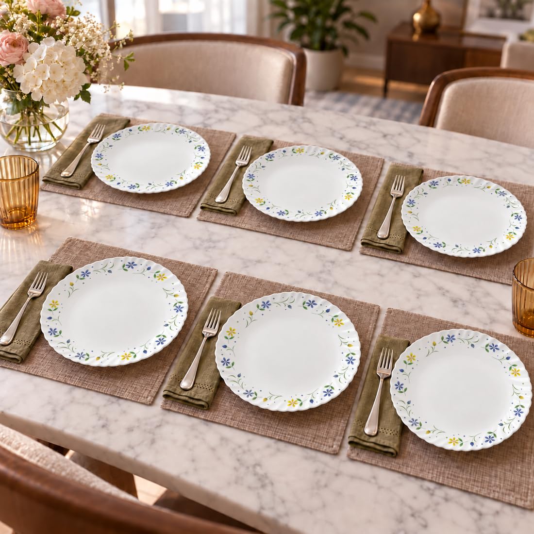 La Opala Diva Classique Twilight Bouquet Plates -1