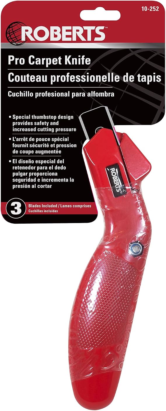 Roberts Professional Carpet Knife (Includes 3 Blades)