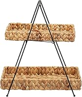 Vista 5 de Household Essentials Torre de bandeja geométrica con 2 cestas