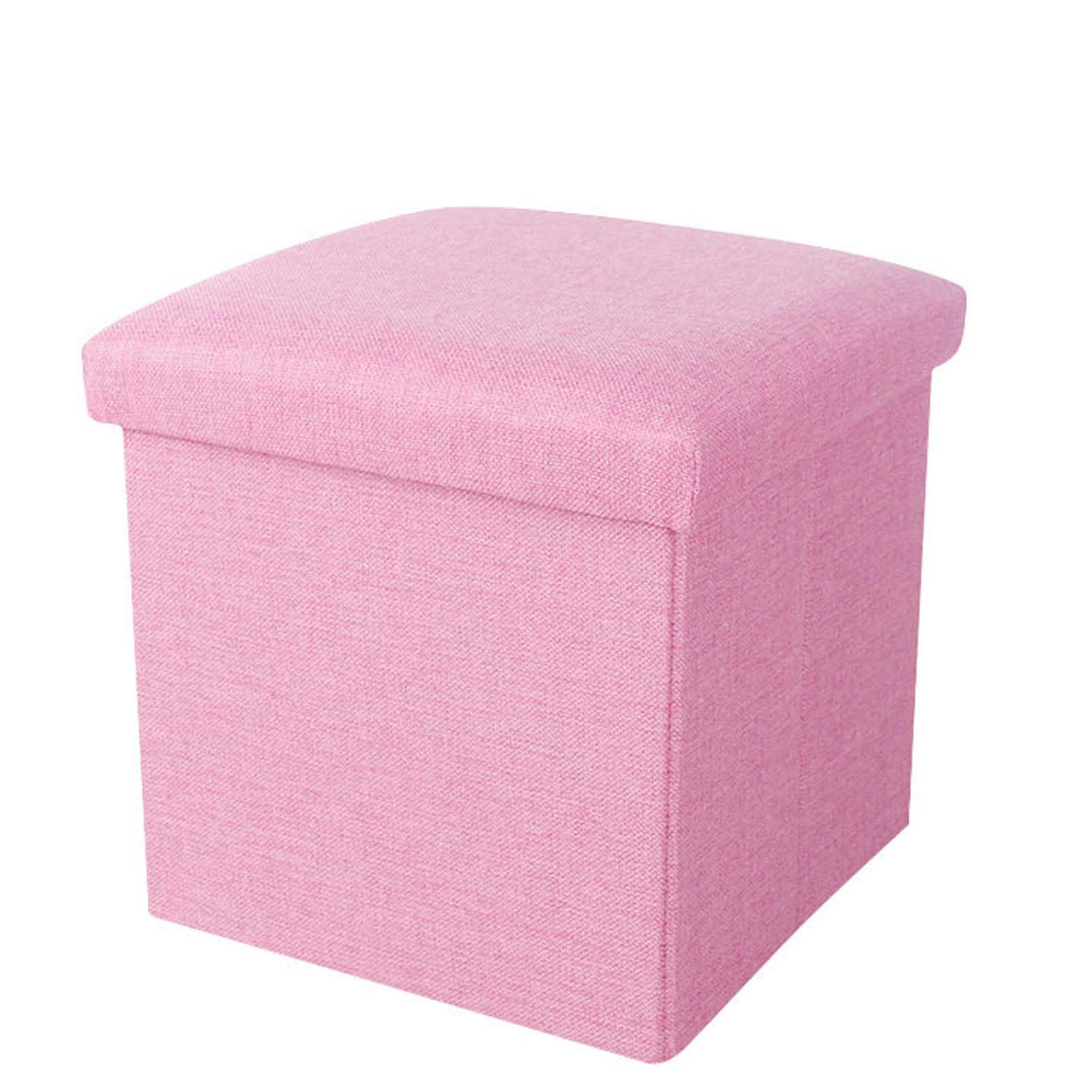 Pouf de rangement pliable avec compartiment petit tabouret et repose-pieds