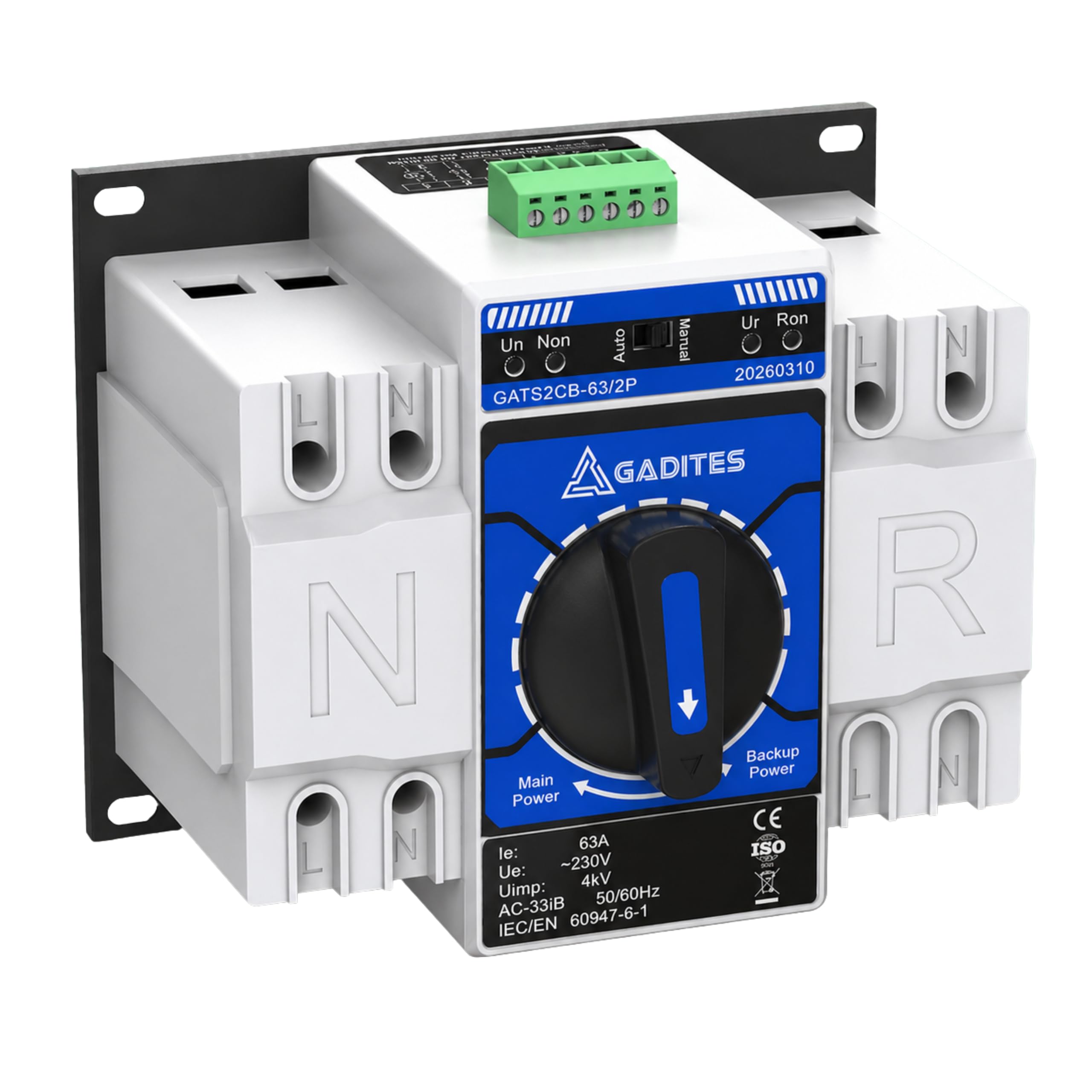 Automatic Transfer Switch 63A 2 Pole with Generator Auto Start Motorized ATS 230V for Home & Industrial Use (SINGLE PHASE 63A (ATS))-image-48