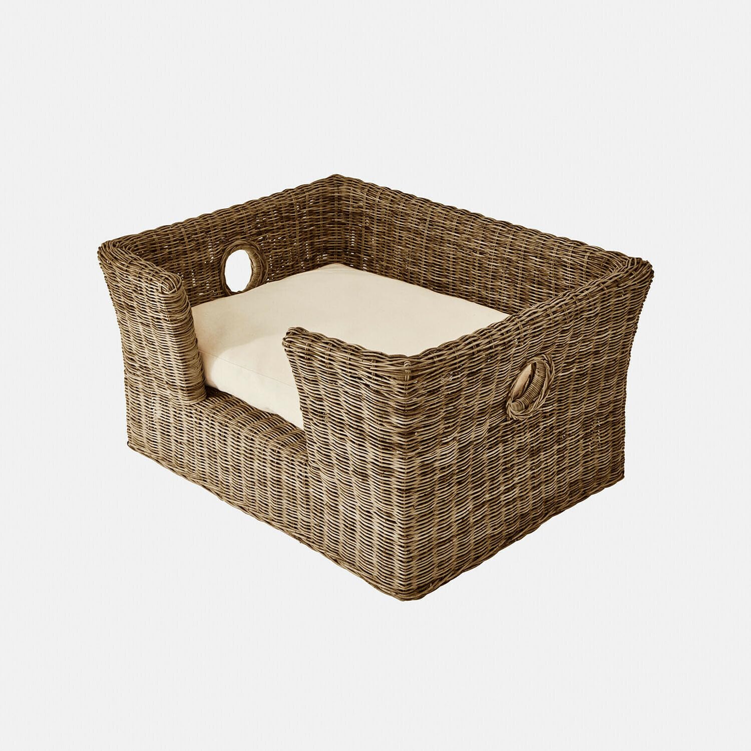 Loberon Haustierkorb Knuddo, braun/Creme