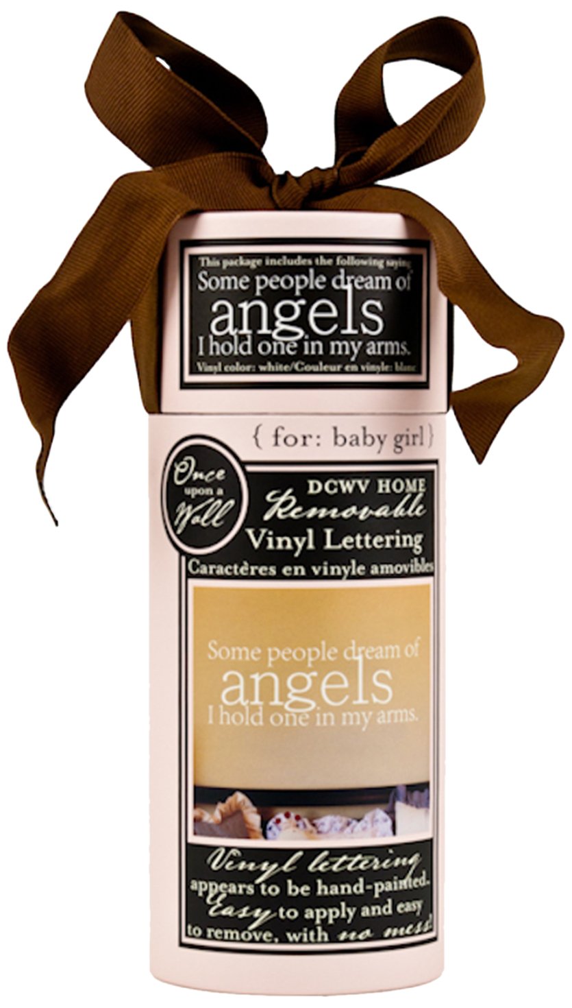 DCWV HomeDie Cuts With A View Vinyl Such A Big Miracle Little Girl, Large, White