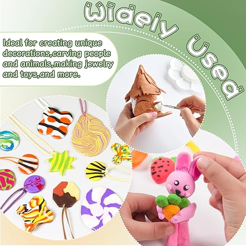 Miniatura 5 de Paquete de 50 arcilla de espuma blanca de secado al aire, arcilla de espuma súper ligera de 17.6 onzas, arcilla de modelado suave blanca para regalo