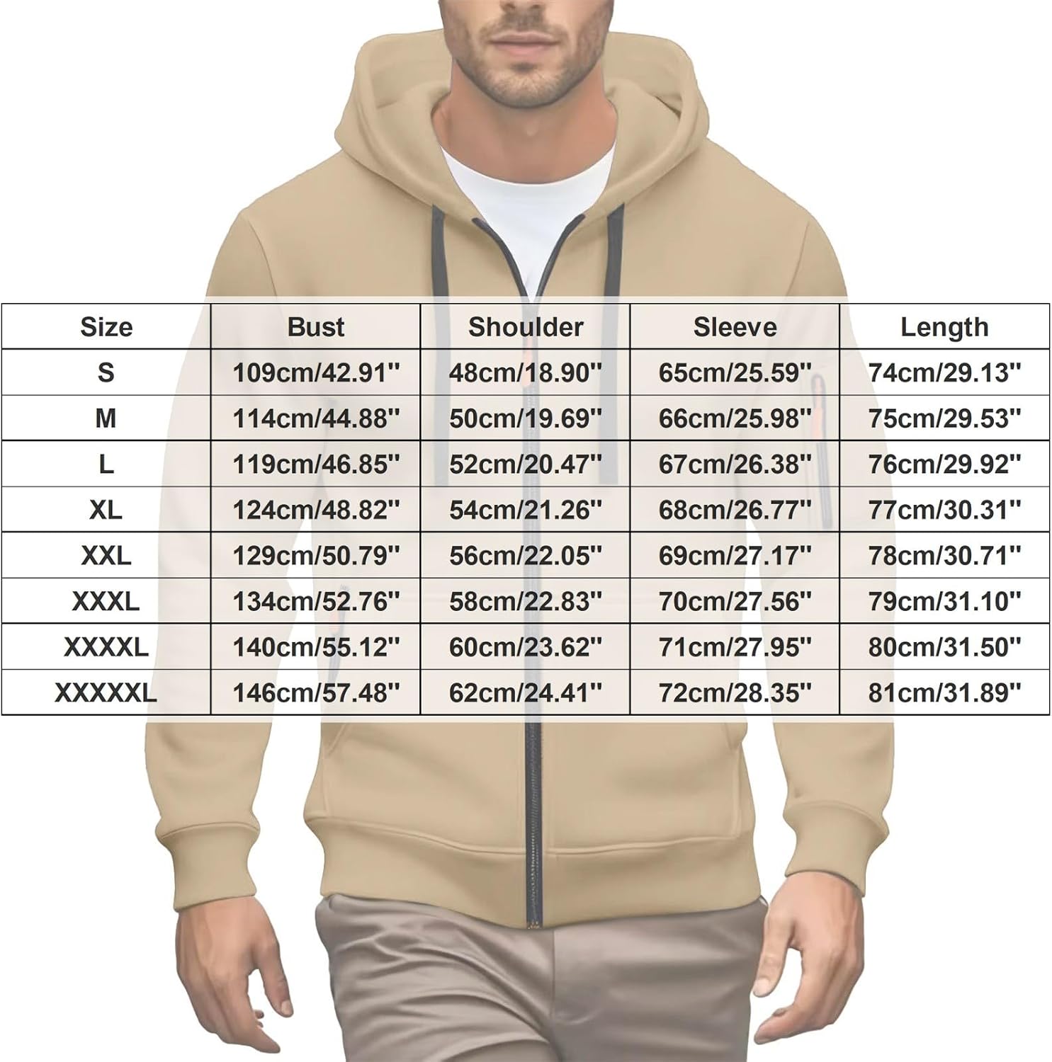 Generisch Winterjas voor heren, parka, warm gevoerde fleece binnenvoering, bomberjack, overgangsjas, moderne jas met capuchon, hoodie, sweatjack, capuchonjas, winter, grijs, 3XL