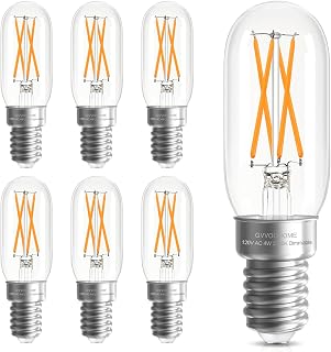 E12 Candelabra LED Bulb T6 T25, 2700K Warm White, Dimmable 40W Equivalent