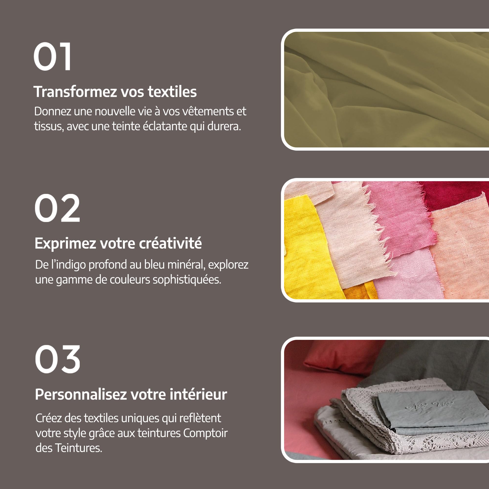 Teinture Textile – Mélange Chartreuse (pour 2kg linge) – Teintures Durables pour Draps, Serviettes et Nappes – Facile à Utiliser en Machine à Laver ou à la Main