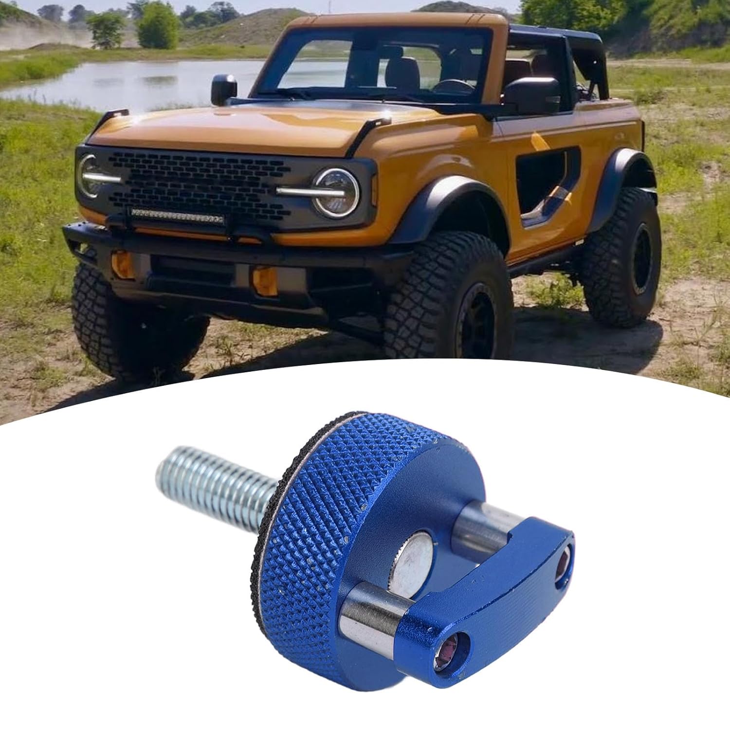 8Pcs Fastener Thumb Screw, M8 1.25 Thread Hard Top Screws Blue Quick Remove Thumb with D Ring, Hardtop Fasteners Compatible with 2dr 4dr 2021 Onwards