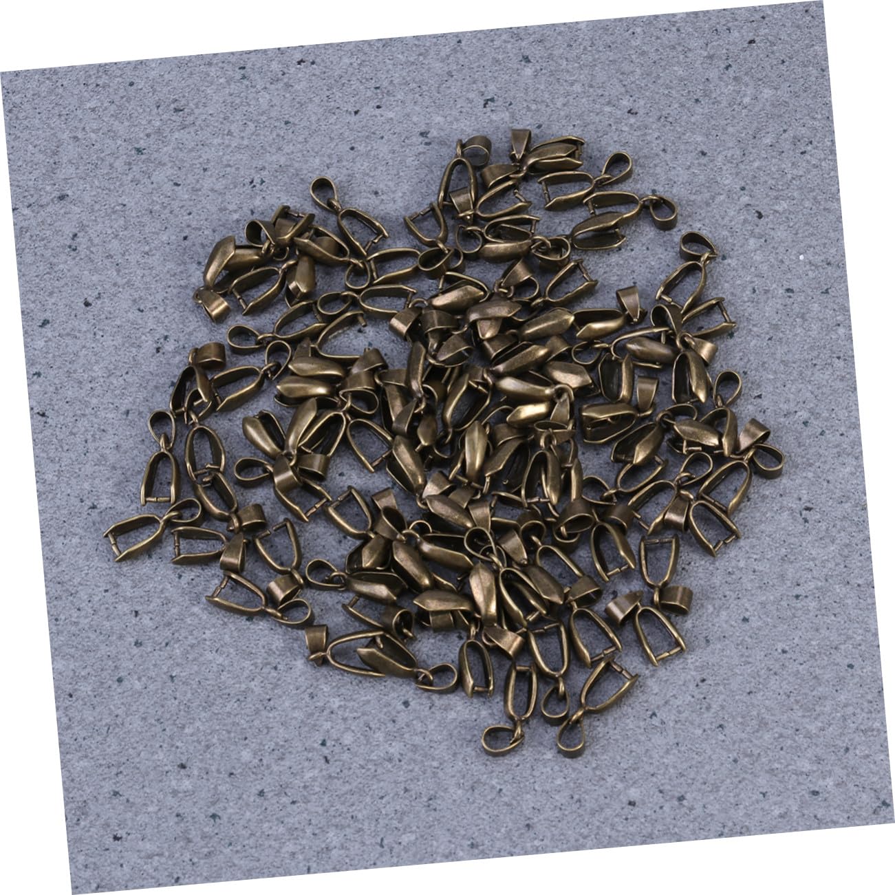 100piezas Hebilla de Semilla de Bronce Conector de Cuentas de Accesorio de Joyería para Colgar Colgantes Clip de Metal para Conector de Colgante