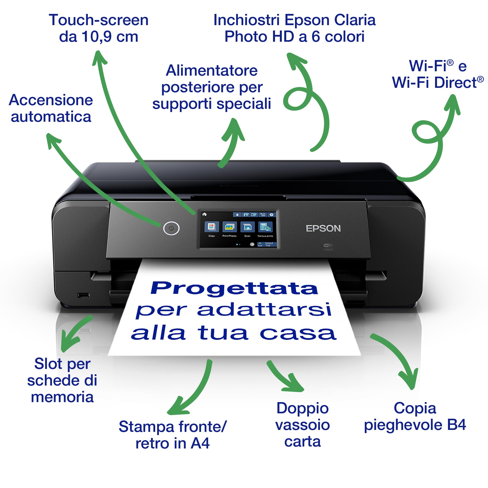 Epson Expression Photo XP-980 Stampante multifunzione fotografica A3 Wi-Fi Stampa fronte/retro automatica