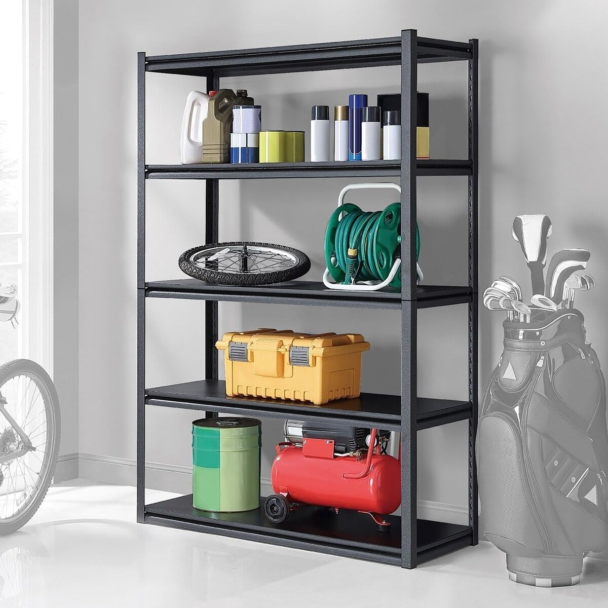 Amazon｜ゴリララック 5段 収納 高さ183cm 幅122cm 奥行46cm