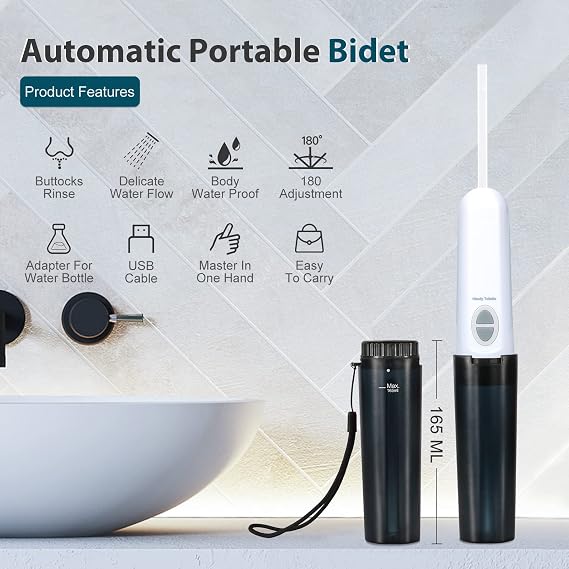 Portable Bidet for Handheld Electric Sprayer Personal Hygiene Cleaning