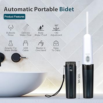 Portable Bidet for Handheld Electric Sprayer Personal Hygiene Cleaning