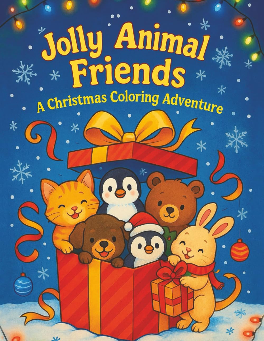 Jolly Animal Friends Coloring Book - A Christmas Coloring Adventure: 50 Pages of adorable festive animals | 8.5" x 11" | Coloring Book for toddlers and kids