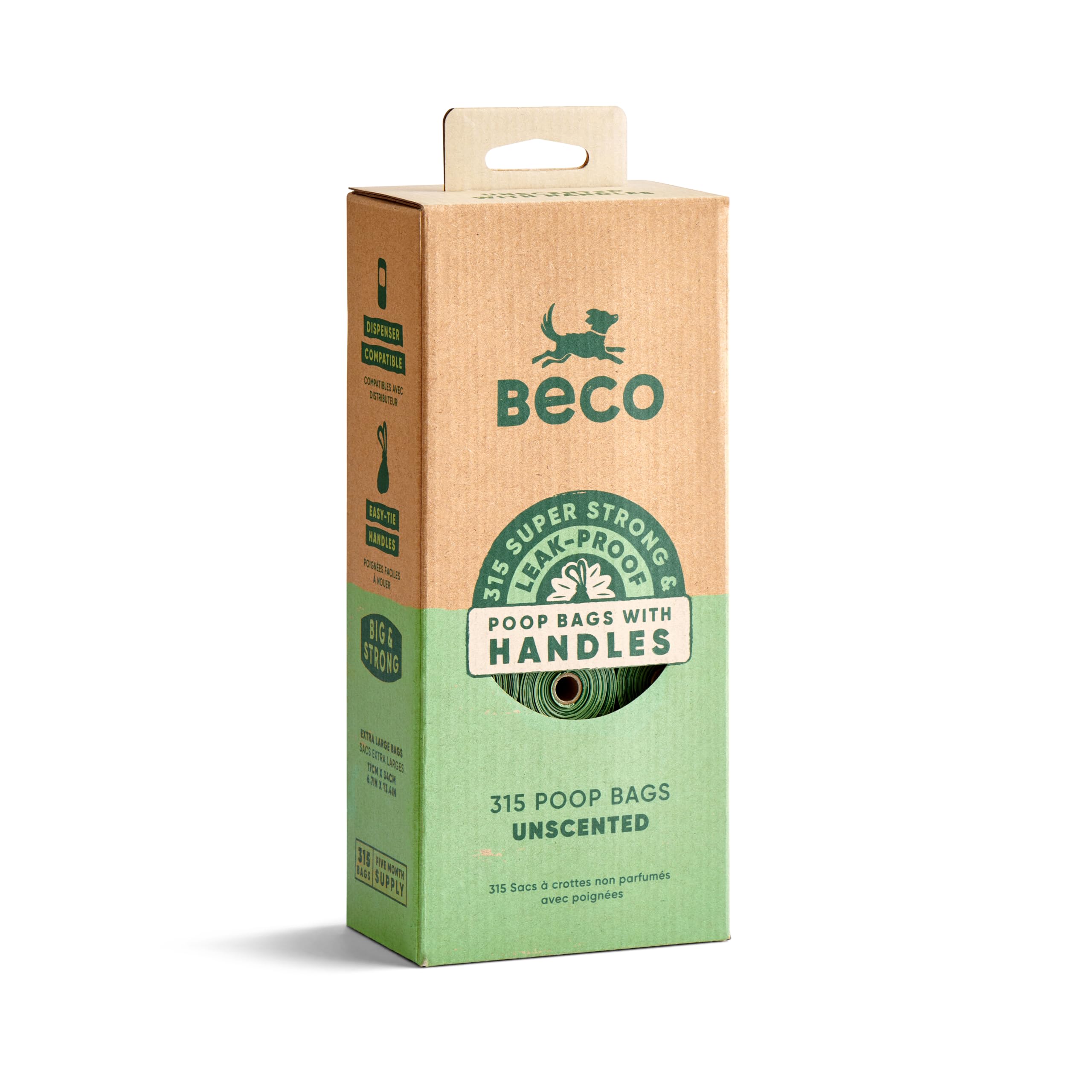 Beco Poop Bags Scented with Handles x 315 bags on rolls