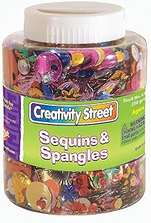Creativity Street Sequins & Spangles Jar, Assorted Colors and Sizes, 230 Grams