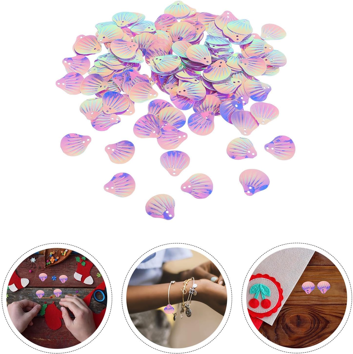 Shell and Shaped for Sequins Double Hole DIY Crafts Sewing Decorations