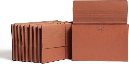 Smead Redrope - Cartera expansible para archivos, organizador de archivos expandibles, carpeta de acordeón para documentos, cierre de solapacordón,