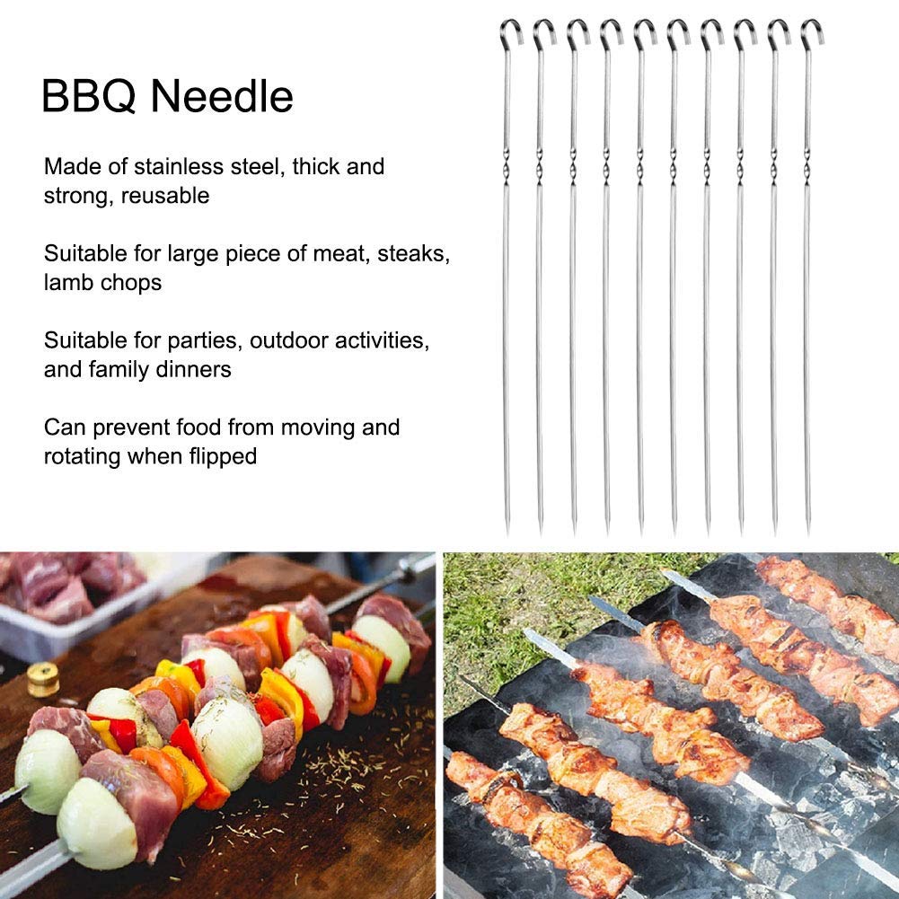 SDGBCXD Spiedini per BBQ, Spiedini for Kebab, 10 Pezzi