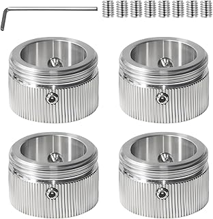4 Stück Heizkörperthermostat Adapter, M30×1.5 Gewinde, Heizkörperventil, Innendurchmesser 22mm, Heizkörperventil Thermostatkopf Adapter für RA/Rav/Ravl, mit Sechskantschlüssel