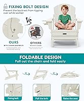 Vista 355 de SERWALL - Silla plegable Adirondack para patio, jardín, exterior, resistente a la intemperie, sillas para hoguera, color naranja