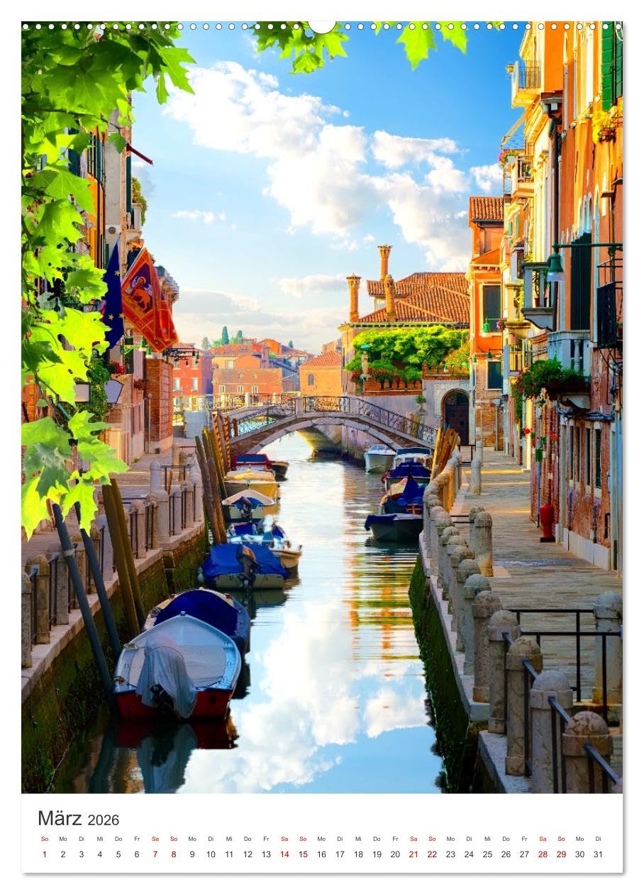 Farbenfrohes Italien (hochwertiger Premium Wandkalender 2026 DIN A2 hoch), Kunstdruck in Hochglanz: Bella, bella Italia! (CALVENDO Orte)