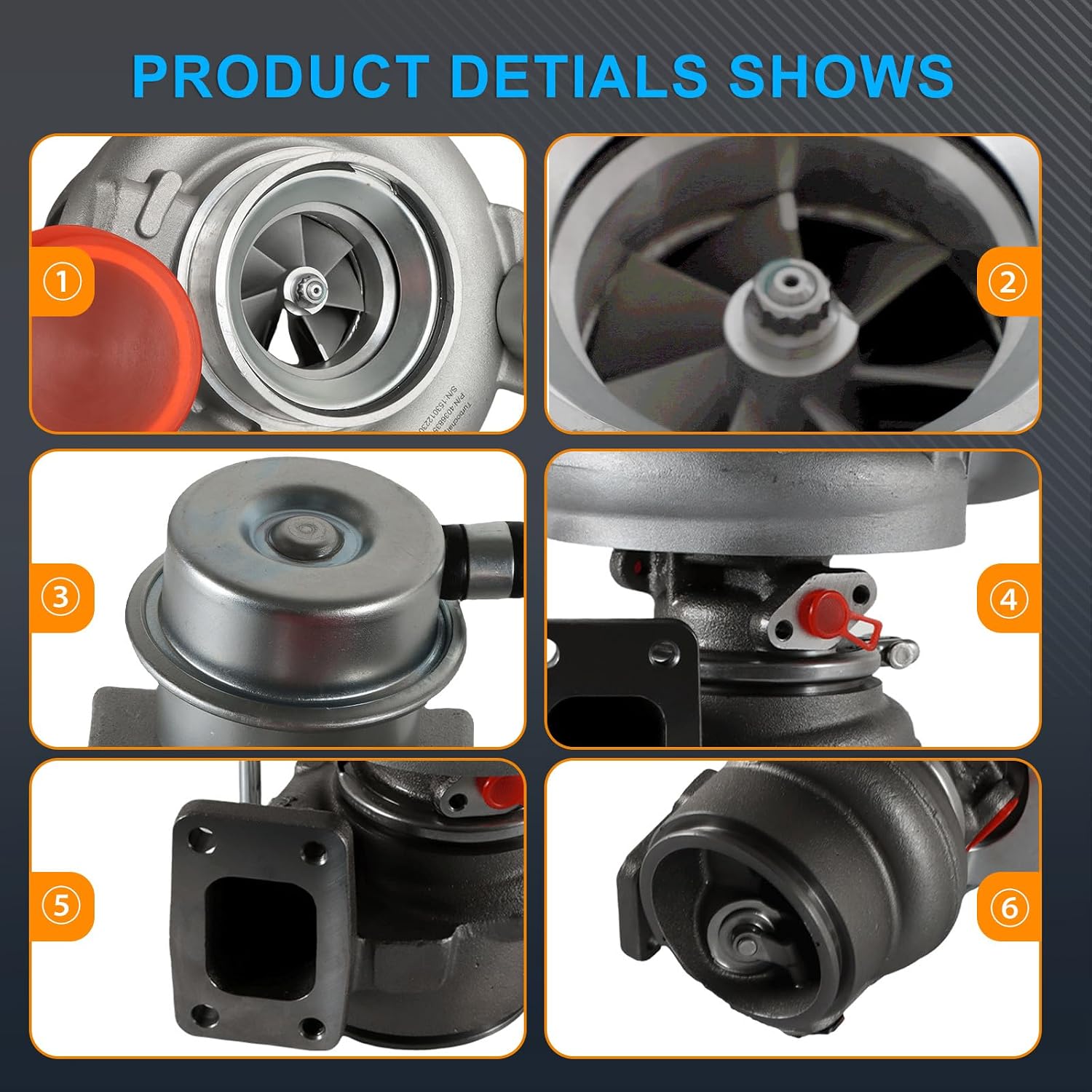 Turbocharger Kit for 2004-2007 Dodge Ram 2500 3500 Cummins 5.9L 24V Holset HE351CW Direct Replacement for OE 4043600 4037001 Tougher Boost