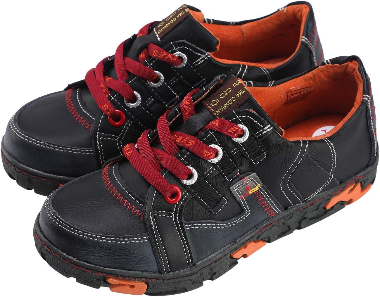 TMA EYES Genuine Leather Women's Flat Fashion Sneaker Shoes for Outdoor - Image 3