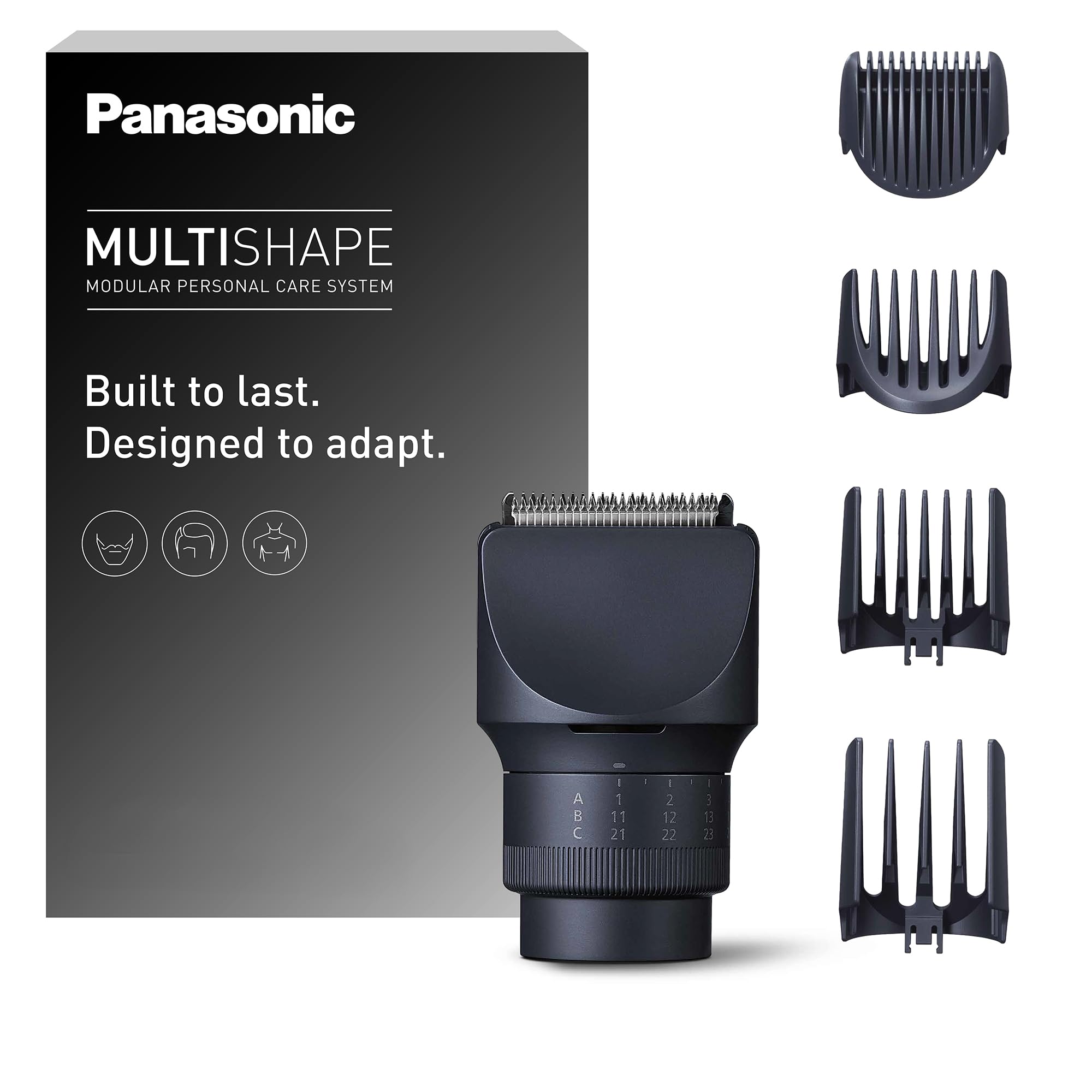 Panasonic MULTISHAPE modulares Körperpflege-System ER-CTW1, Bart- und Haartrimmer für Männer, Schwarz