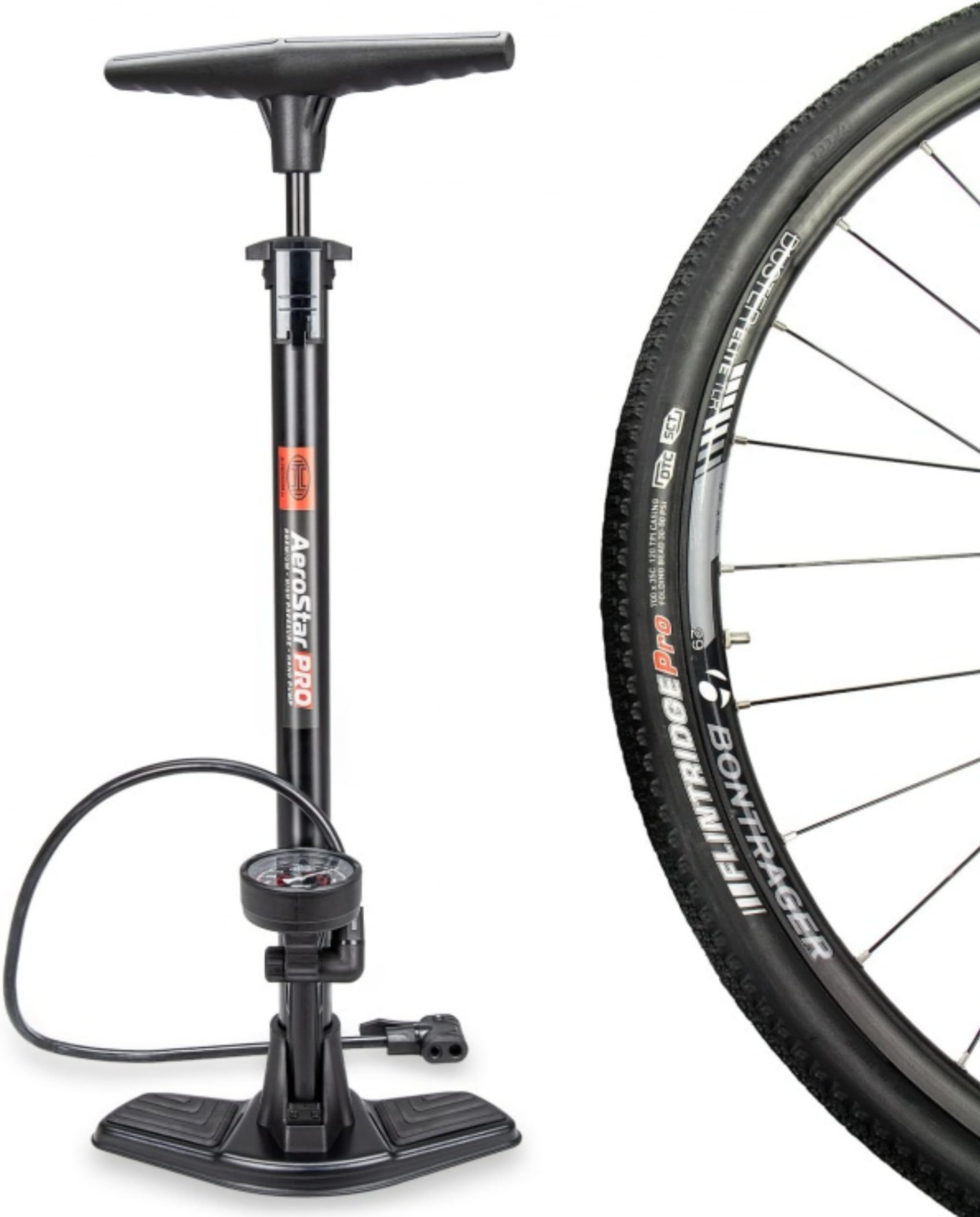 Heyner AerostarPro Hand Air Pump Tyre Inflator For Bike Car 11 Bar 160 Psi Presta Shrader H216200