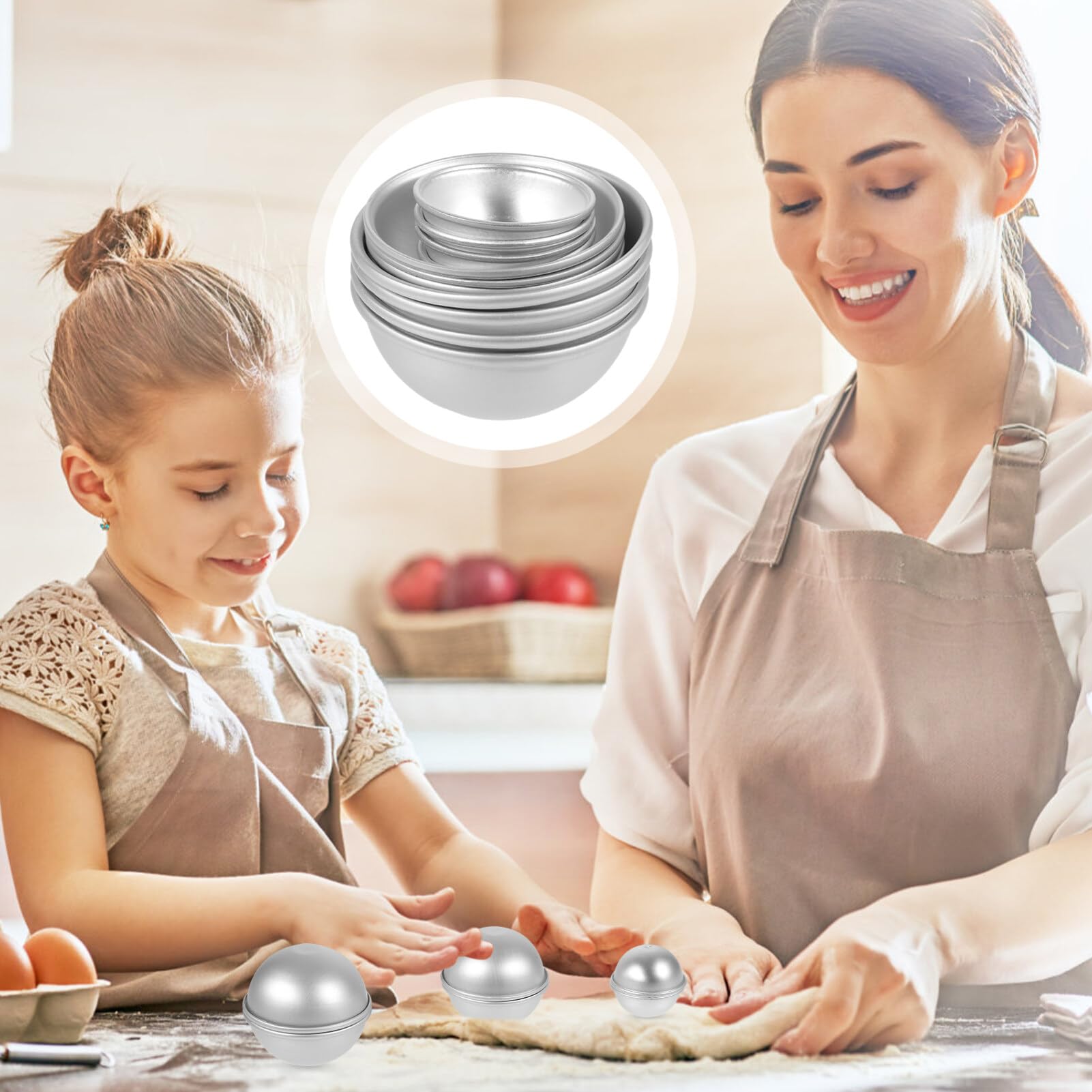 Moule Demi-sphère en Alliage D’aluminium 12 Pièces